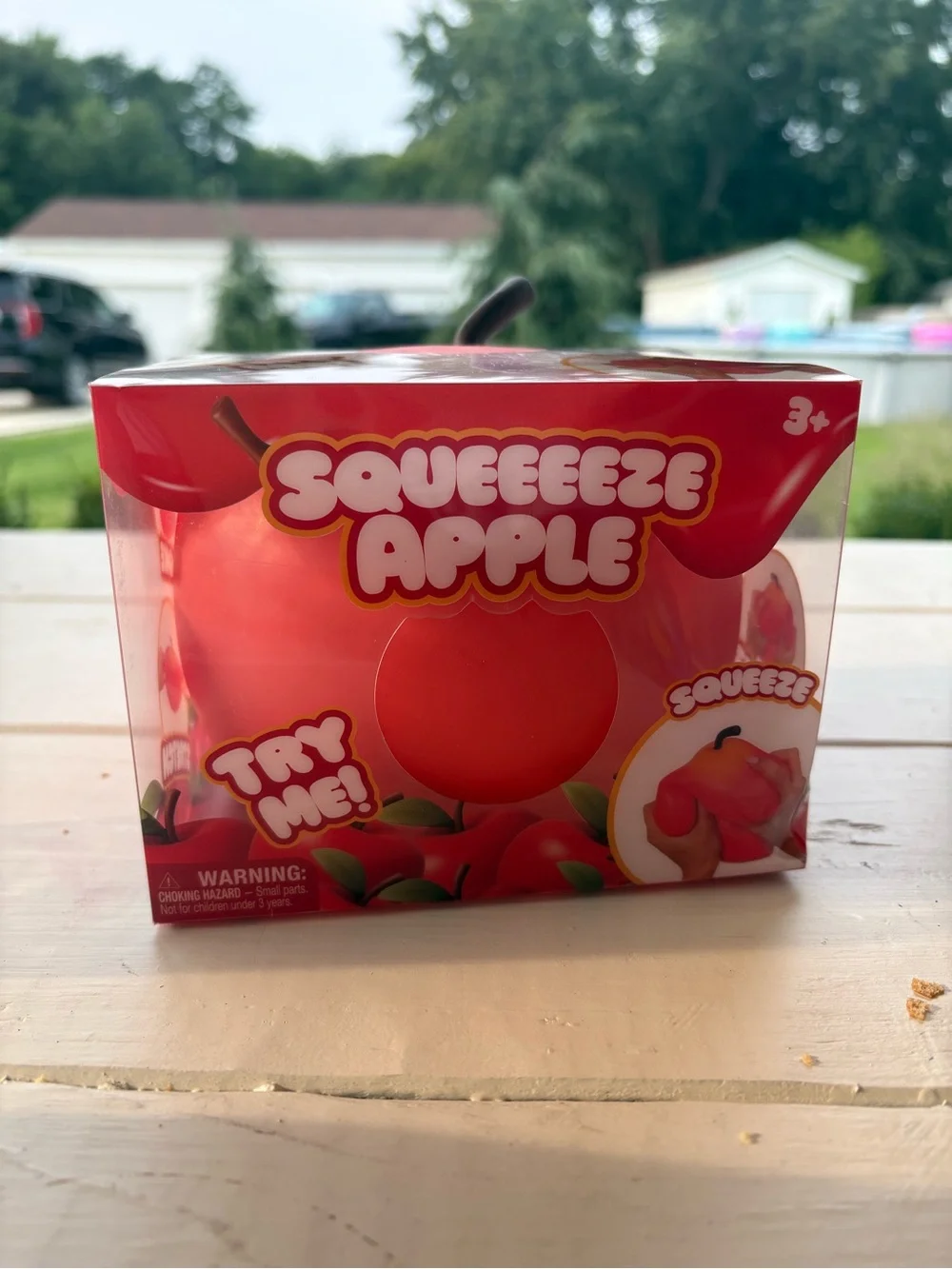 Squeeze Apple Red Stress Relief Squishy Toy Sunny Days NEW IN BOX